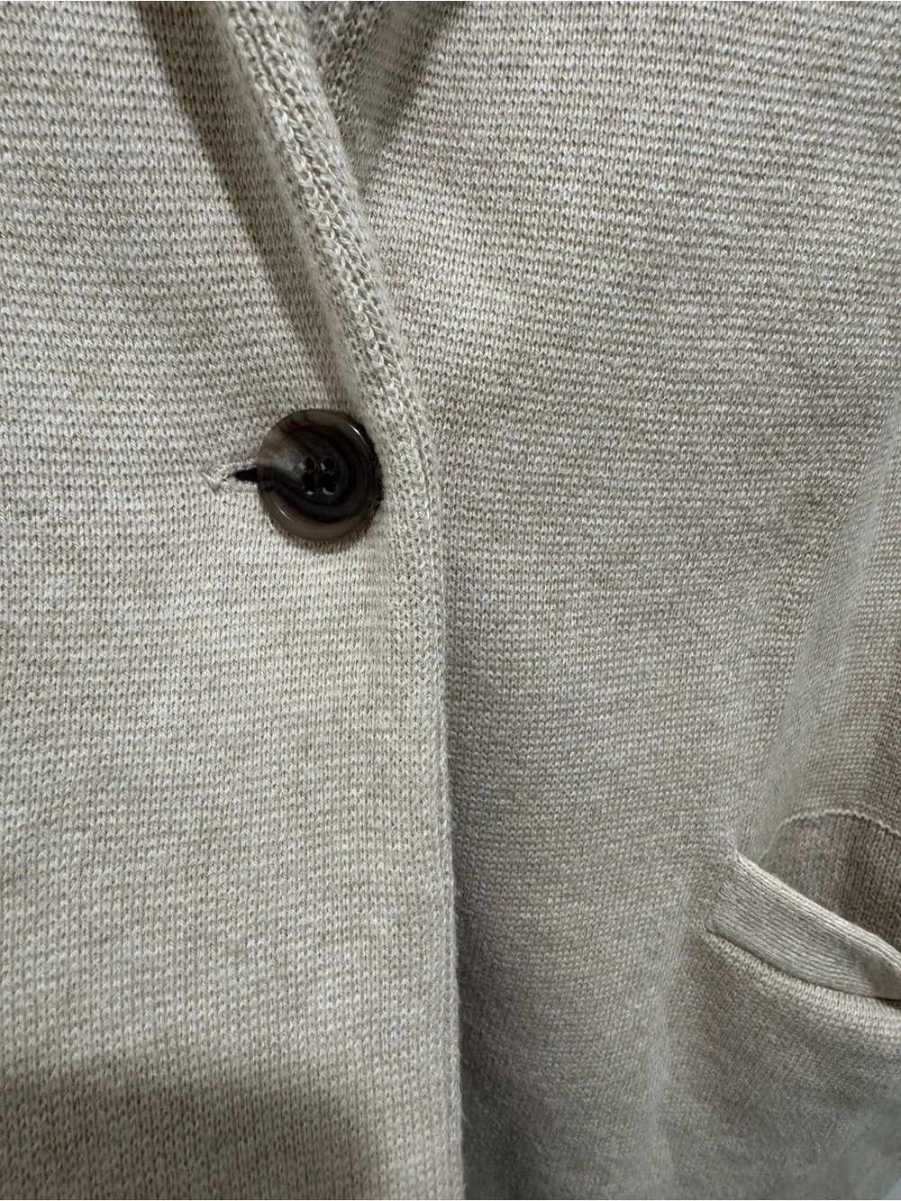 J.Crew Cotton Sweater Blazer‎ Cardigan Oatmeal Beige XS